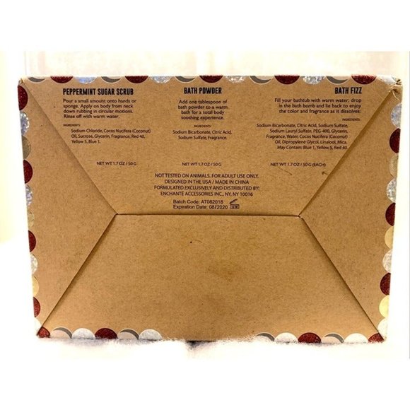 Bath Fizzers, Bath Powder, Bath Scrub Christmas Holiday Gift Set MERRY XMAS ~NEW - Picture 6 of 6